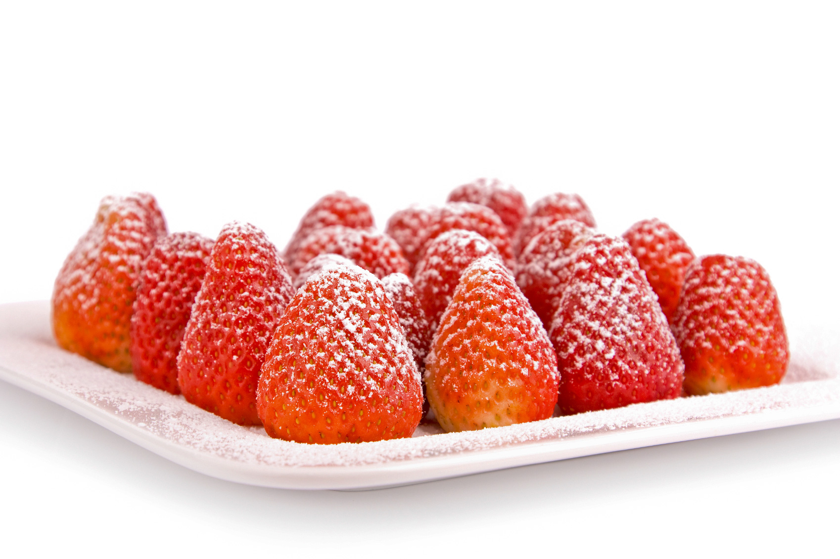 Strawberries Dusted in Powered Sugar