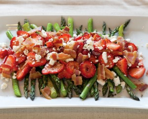 Roasted Asparagus Salad with Fresh Winter Strawberries