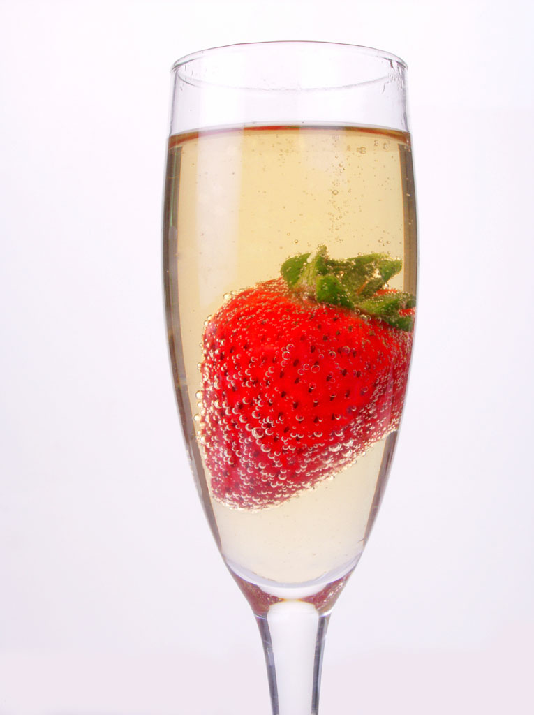 Strawberries & Sparkling Wine Florida Strawberry