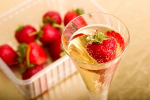 Strawberry in Sparkling Wine