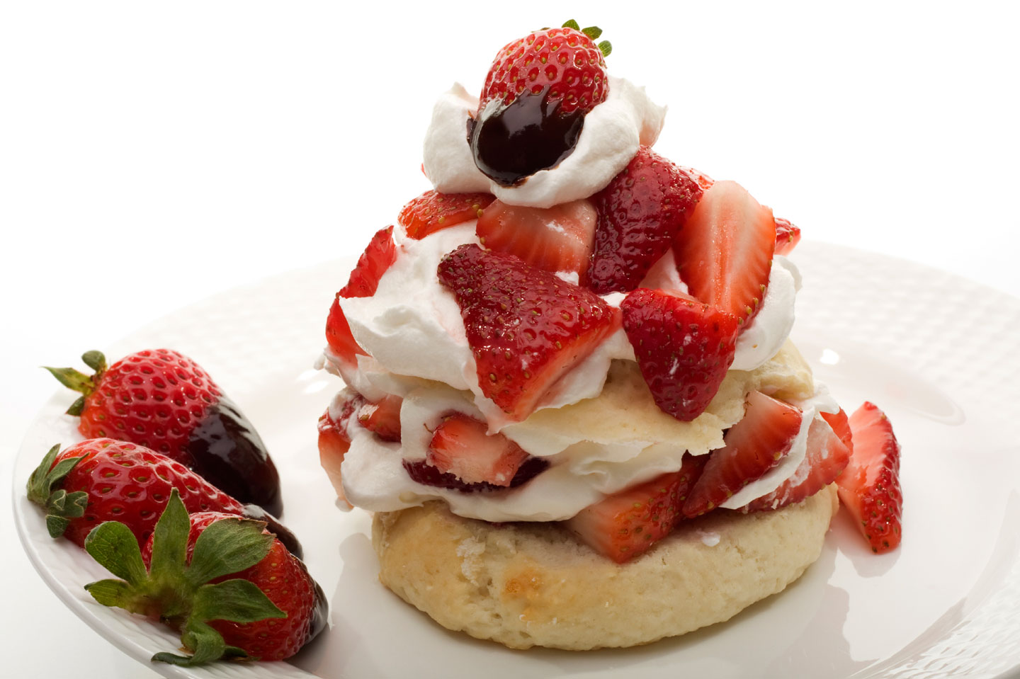 Florida Strawberry Shortcake with Balsamic Vinegar Drizzle