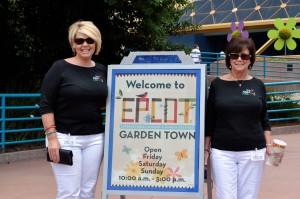 Epcot Garden Town with Sue and Glenda