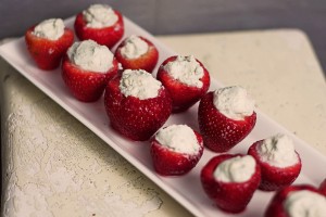 Gorgonzolla-stuffed Strawberries