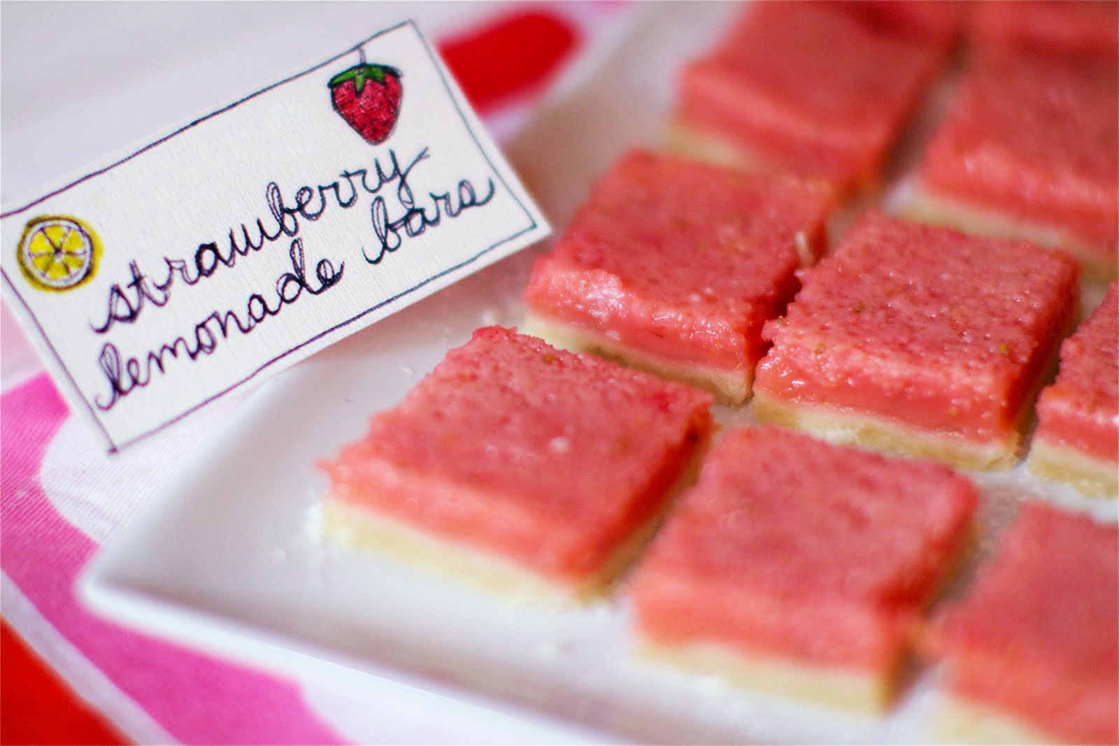 Florida Strawberry Lemonade Bars