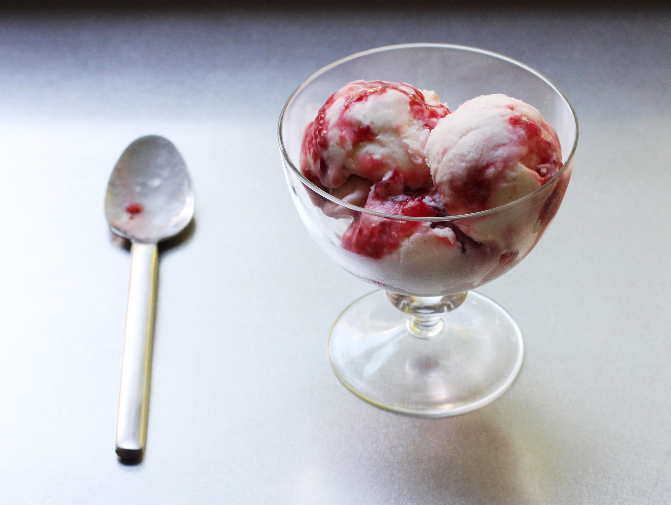 Strawberry Bourbon Ice Cream