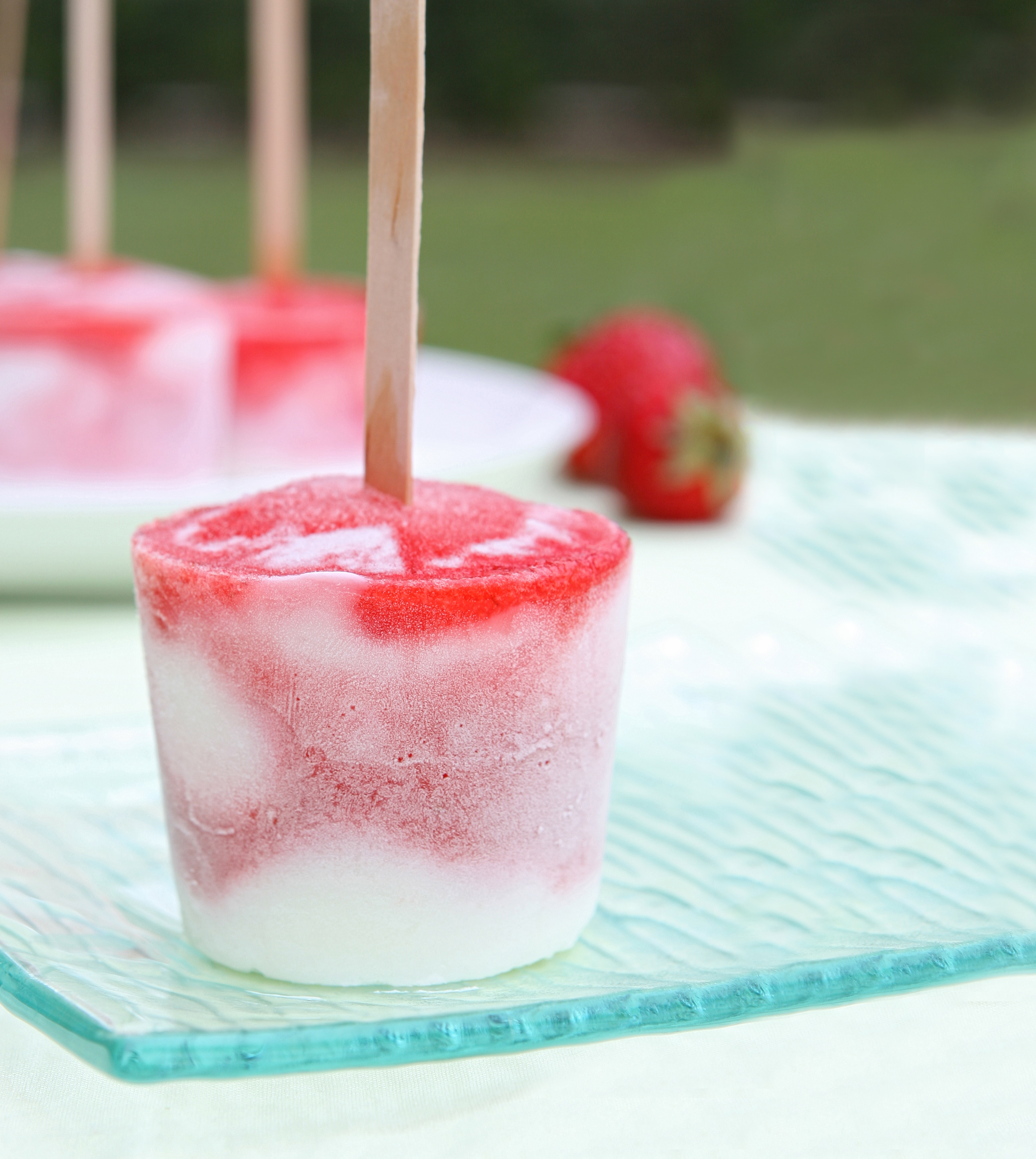 Strawberry Popsicles