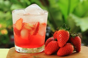 Glass of Strawberry Lemonade