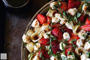 Strawberry Caprese Pasta Salad by Life Tastes Good