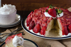 Strawberry Upside-Down Cheesecake by The Crumby Cupcake