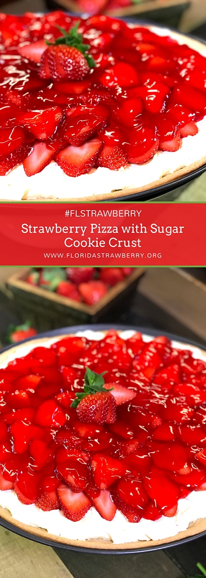 Strawberry Pizza with Sugar Cookie Crust