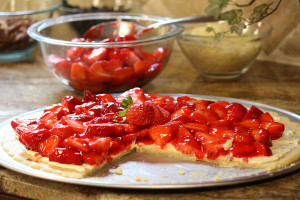 Florida Strawberry Dessert Cookie Pizza #FlStrawberry