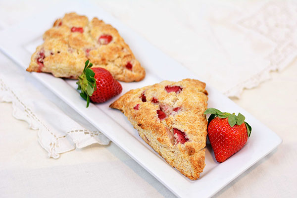 Sweetheart Strawberry Scones by Cosmopolitan Cornbread