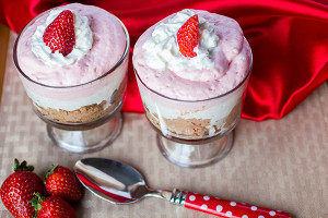 Dark Chocolate Strawberry Mousse Parfaits by Daily Dish Recipes
