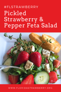 Pickled Strawberry and Pepper Feta Salad