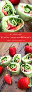 Strawberry Avocado Pinwheels by Helpful Homemade