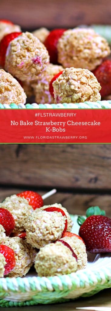 No Bake Strawberry Cheesecake K-Bobs