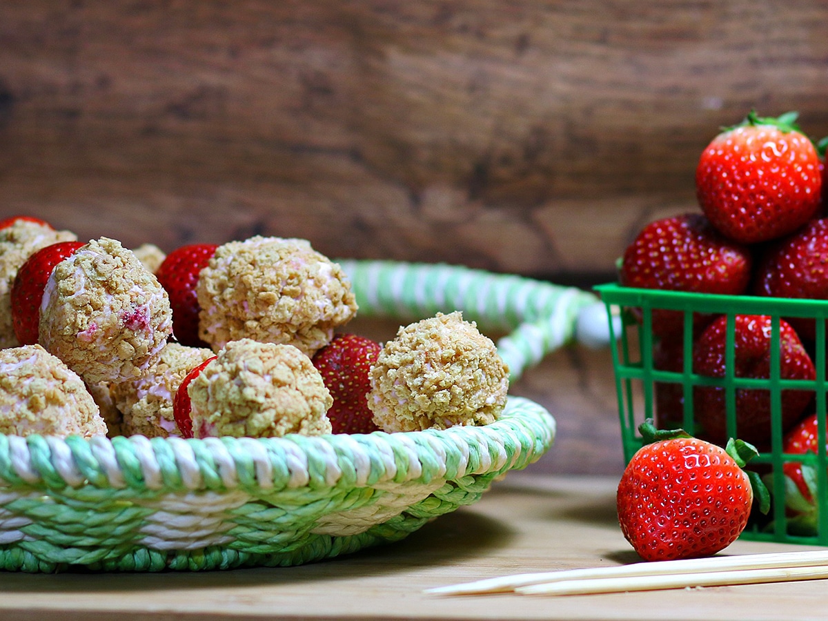 No Bake Strawberry Cheesecake K-Bobs by Recipes, Food, and Cooking