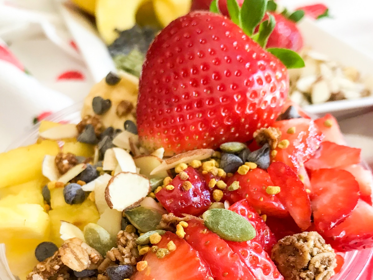 Strawberry Banana Acai Bowls by Family Foodie